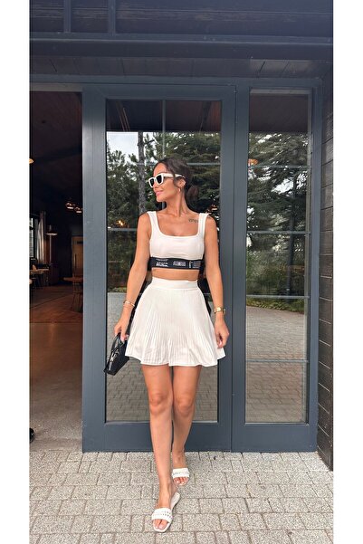 MODA Piliseli İçi Şortlu Kadın Etek