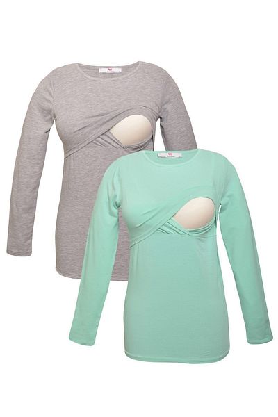 Luvmabelly Myrb2704_2706 Breastfeeding T-shirt Set