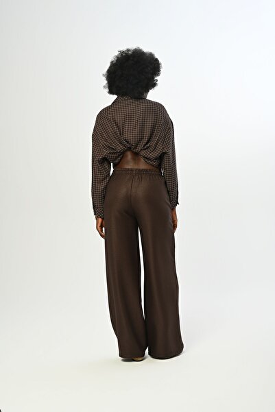 Orfeo Negro Wide Leg and Elastic Waist Women's Trousers