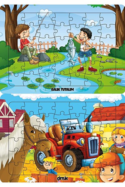 Paw أحجية مكونة من 42 قطعة - طقم ربطة عنق السمك والمزرعة