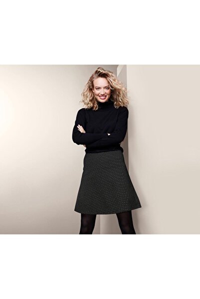 Tchibo تنورة روك جاكار نسائية، باللون الأسود