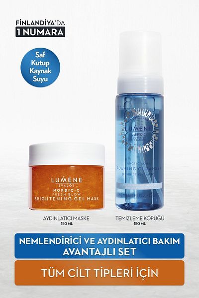LUMENE Cleansing Foam + Brightening Mask Set