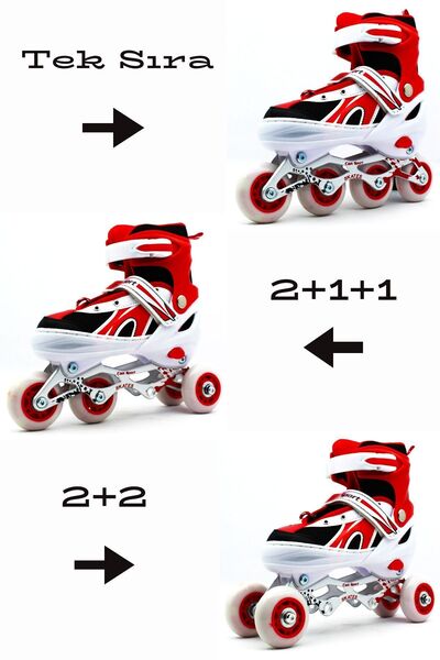İMVULA Skates Adjustable Light-Up Wheel Practice Model Single Row and Double Row