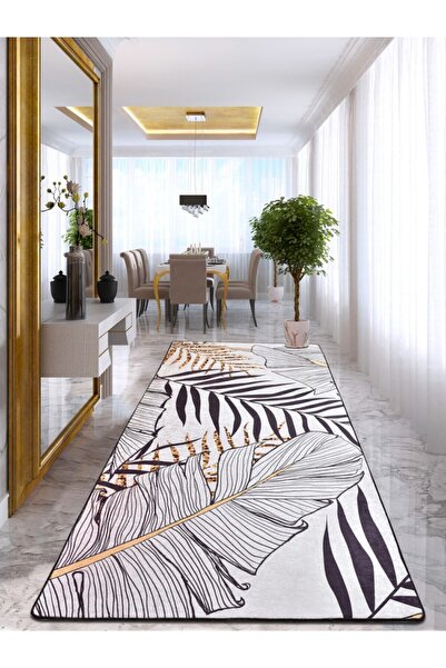 Chilai Home Herbal Kaymaz Taban Kesme Halı Yolluk , Yıkanabilir Kaymaz Djth