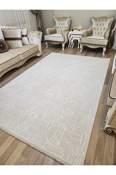 NOVA HALI Bambu Tarz 4 M2- 6 M2 Metrekare Salon Halısı Antialerjik Oturma Oda...