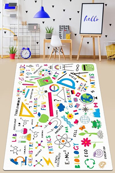 Chilai Home Geography Çocuk Ve Bebek Halısı Yıkanabilir ,kaymaz Taban Djth