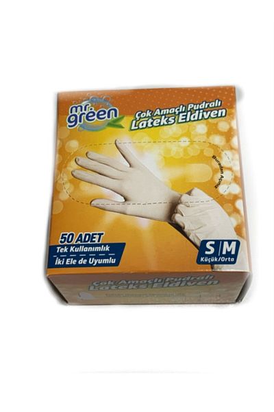 Mr Green Powdered Hygienic Latex Gloves 50 Pieces S/m