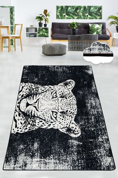 Chilai Home Tiger Siyah Dekoratif Halı Djt