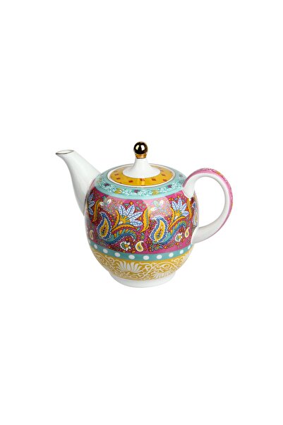 Lucky Art Eliana Bone China Desenli  Porselen Çaydanlık 1300 ml