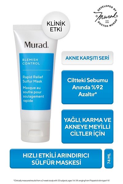 Murad Rapid Relief Sulfur Mask / Fast Acting Purifying Sulfide Mask