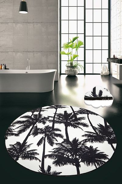 Chilai Home Διάμετρος παλάμης 100 cm Μοκέτα μπάνιου Djth