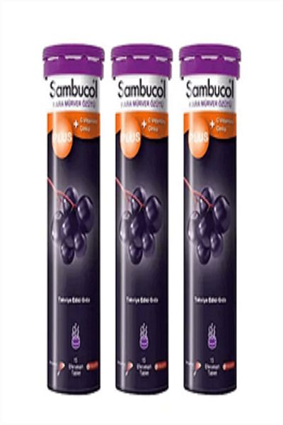 Sambucol Plus Effervesant 15 Tablets 3 Pack
