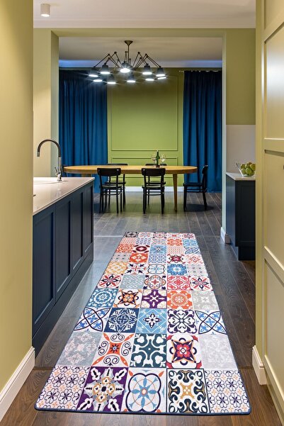 Chilai Home Ceramico Kaymaz Taban Kesme Halı Yolluk , Yıkanabilir Kaymaz Djth
