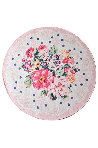 Chilai Home Florens Diameter 140 Bathroom Carpet, Mat Set Djth