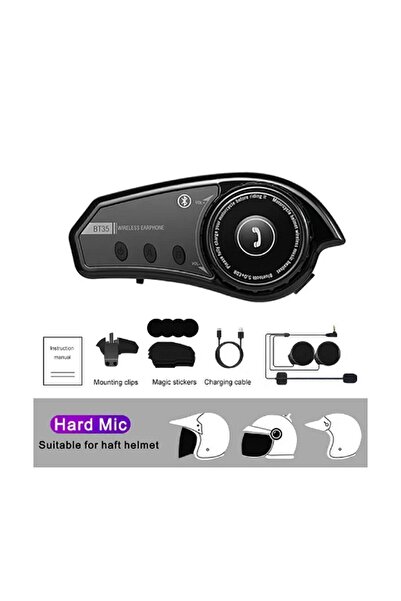 Vothoon Bt35 Kask Kulaklık Bluetooth 5.0 Motosiklet Interkom Su Geçirmez Kablosuz Kulaklık