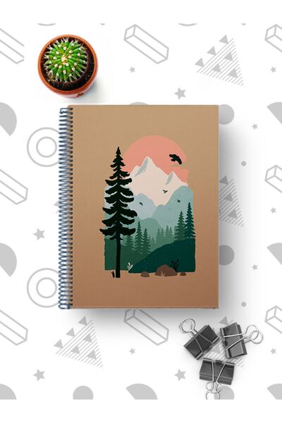 alphotek كتاب مدرسي حلزوني 60 ورقة - مقاس A5 مخطط، طقم طباعة مكون من قطعتين