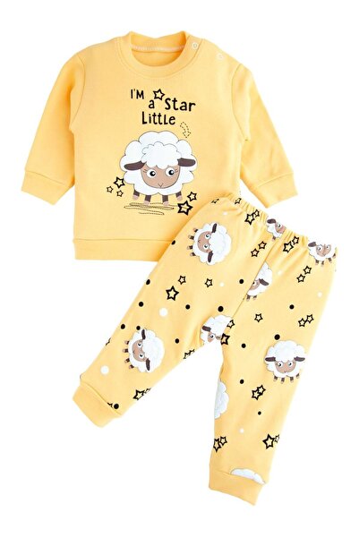 Oz Baby Ozbaby Kuzulu Kabartma Baskılı Bebek Takımları 6-18 Ay
