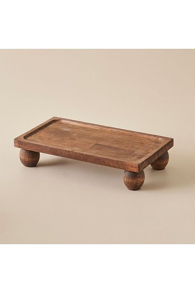 Bella Maison Wooden Wooden Rectangular Presentation Stand Natural (17X30 cm)