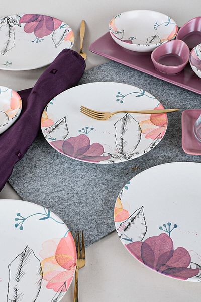 Keramika Lilia Breakfast Set 21 Pieces for 4 People - 19176