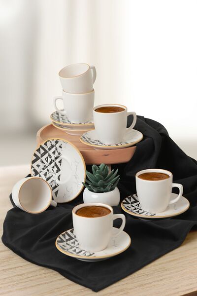 Keramika Set de cafea Trigon Line 12 piese pentru 6 persoane 18768-19941