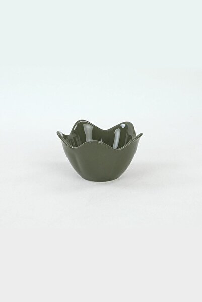 Keramika Dark Green Lily Snack Bowl / Sauce Bowl 12 Cm 6 Pieces