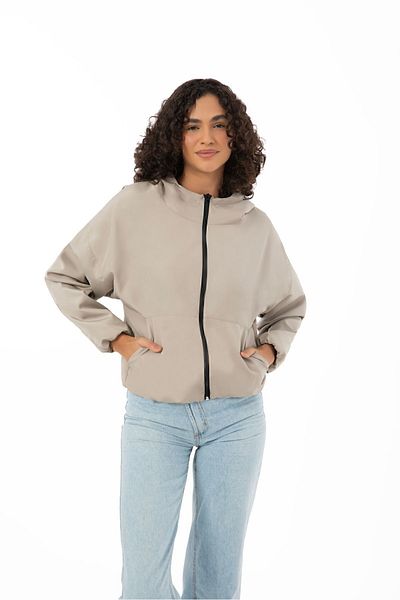 Montup Women's Oversize Raincoat - Water and Windproof, Stone Hood, Pocket and Lined Seasonal