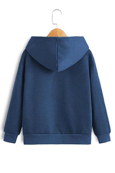 BRZ KIDS Hanorac pentru copii unisex culoare petrol - Model de bază