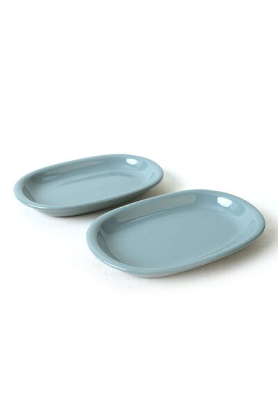 Keramika Green Hitit Boat Plate - 22 Cm, 2 Pieces, 326