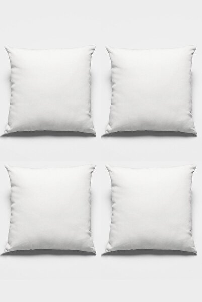 Viva Home 4 τεμάχια 43x43 εκ. Λευκό ταϊλανδέζικο ύφασμα με πούπουλα διακοσμητ...