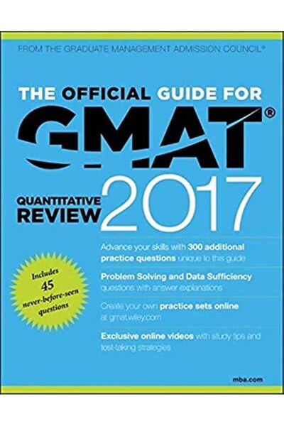 Wiley الدليل الرسمي لمراجعة GMAT الكمية 2017 مع بنك الأسئلة عبر الإنترنت والف...