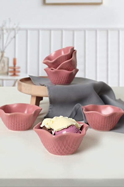 Keramika Matte Dried Rose Roman Snack Bowl 11 Cm 6 Pieces