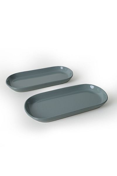 Keramika Green Noyan Boat Plate 28 Cm 2 Pieces 326