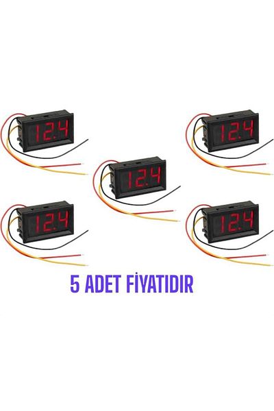 Arduino 5 Pcs Digital Voltmeter Dc 0-100V 3 Wire