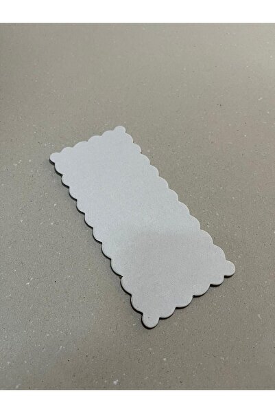 gk gökyüzü kutu karton ambalaj san. tic. ltd. şti. Kalın 7x16 Dikdörtgen Malaga Pasta Altılığı Beyaz 100 Adet