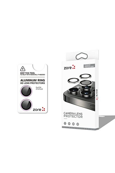 zore Apple iPhone 16 Plus Compatible Cl-12 Premium Sapphire Anti-Fingerprint Anti-Reflective Camera L