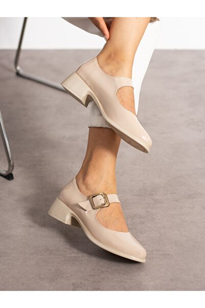 Alemdar Shoes LOREX Krem Rugan Baretli Kadın Loafer