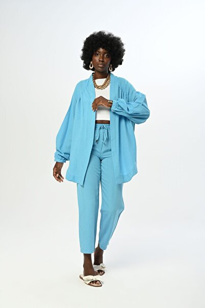 Orfeo Negro Women's Comfortable Fit - Solid Color Trousers with Elastic Waist