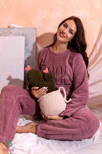nisaNCa Fully Plush Winter Women's Pajama Set - Fleece Christmas Pajamas