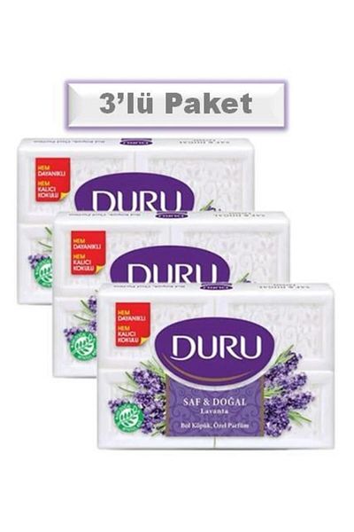 Duru Pure & Natural Welded White Mold Soap Lavender 4 Pieces X3 Pieces