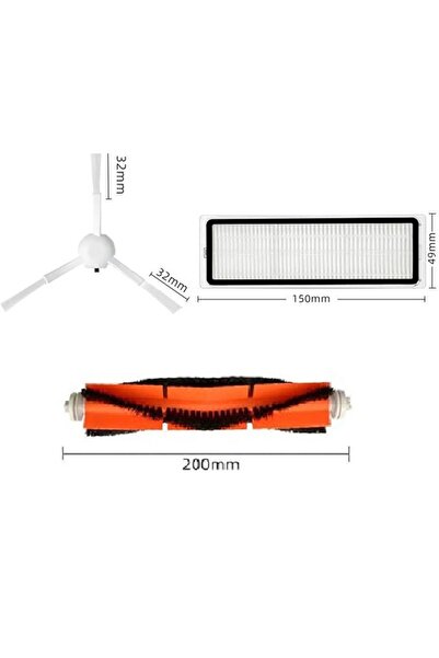 Ozemtek Xiaomi S10+ Plus (Not S10 t) X10+Plus Compatible Main Brush, Side Brush Replacement Set-2 Pieces