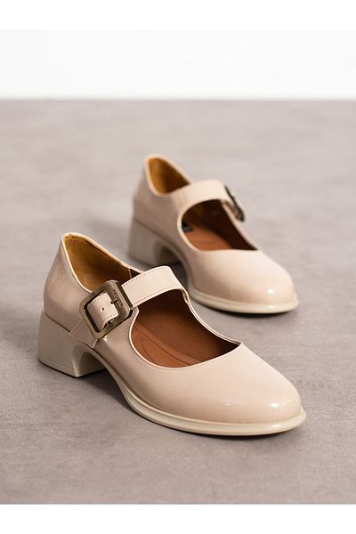 Alemdar Shoes Γυναικείο Loafer - LOREX Κρέμα Λαδόμαυρη Κράνος