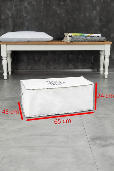 Emofom (3 Pcs) 65X45X24 cm Multi-Purpose Drawstring Base Pillow Clothing Storage Box