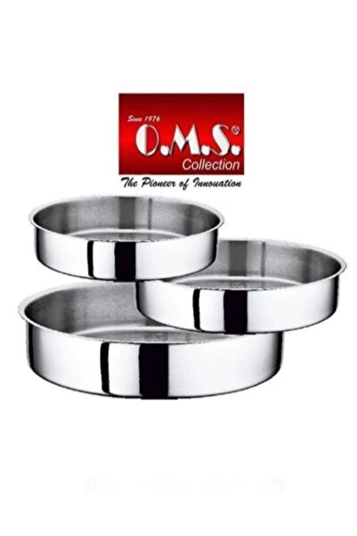 umut züccaciye صينية خبز أو إم إس 3 قطع ستيل 18/10 28 سم 32 سم 36 سم