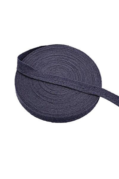 e tuhafiye 10 метра антрацитна тясна тъкана лента с рибена кост - 1 см