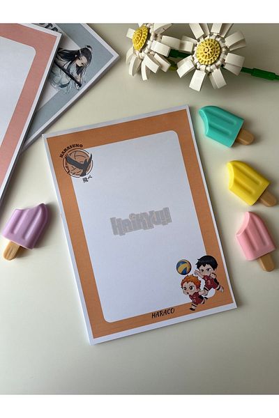 Hara Company Haikyuu Anime Patterned A5 Notepad