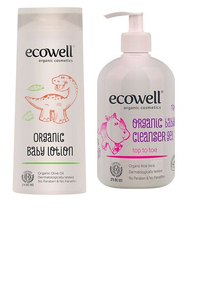 Ecowell Organic Baby Lotion + Organic Baby Cleansing Gel
