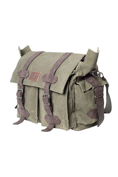 Old Cotton Large Size Canvas Shoulder Bag Travel Laptop School - Baltimore 7156