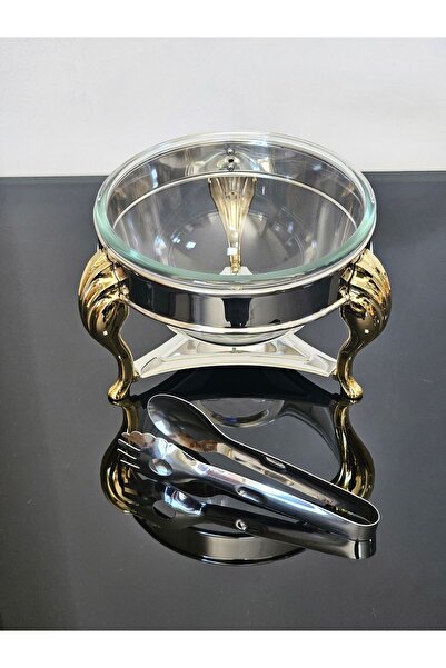 Barok Gold and Silver Salad Serving Set