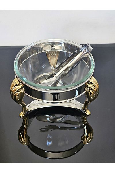 Barok Gold and Silver Salad Serving Set