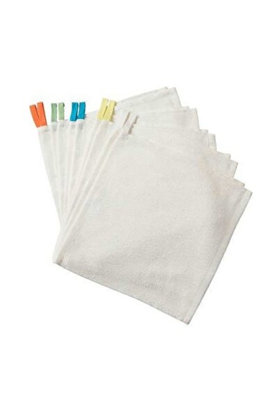 IKEA Unisex Children's White Krama 10 Pieces 30x30 Cm Towel Set Baby Hand Towel Napkin